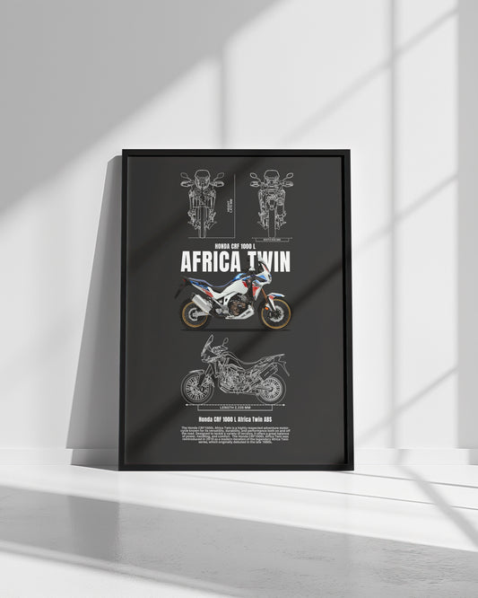 Honda Africa Twin Poster – Wall Art - Bacon Design