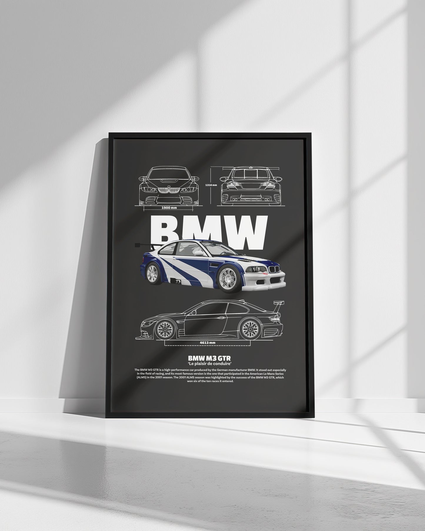 BMW M3 GTR - Motorsport Wall Art - Bacon Design