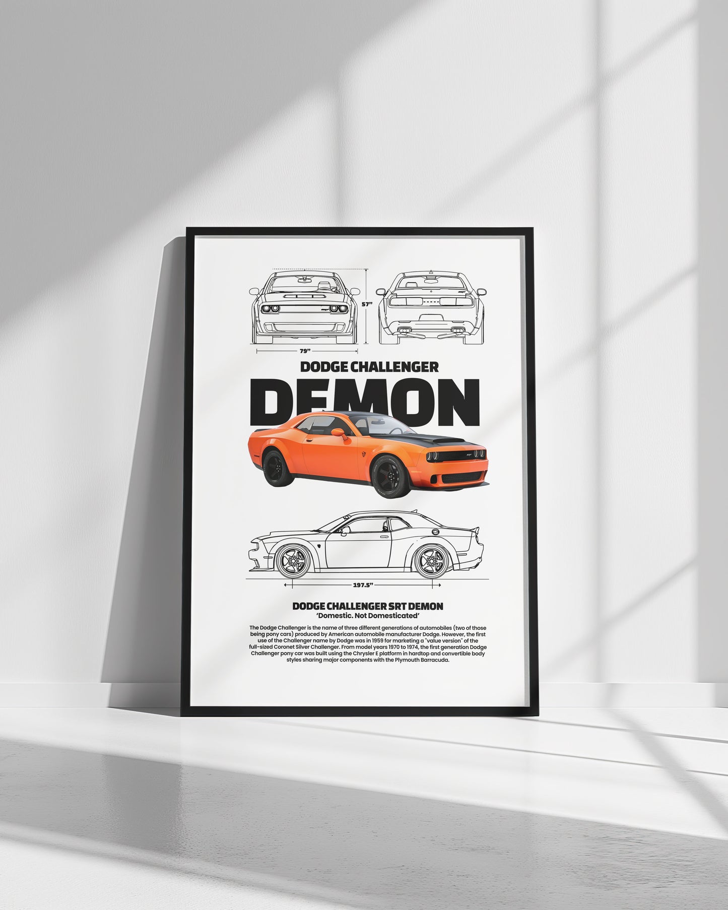 Dodge Demon Poster – Wall Art - Bacon Design