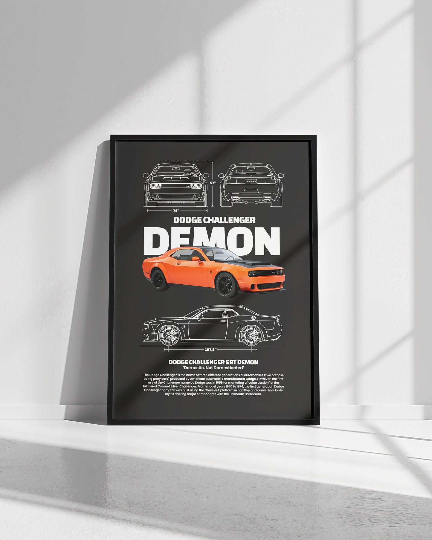 Dodge Demon Poster – Wall Art - Bacon Design