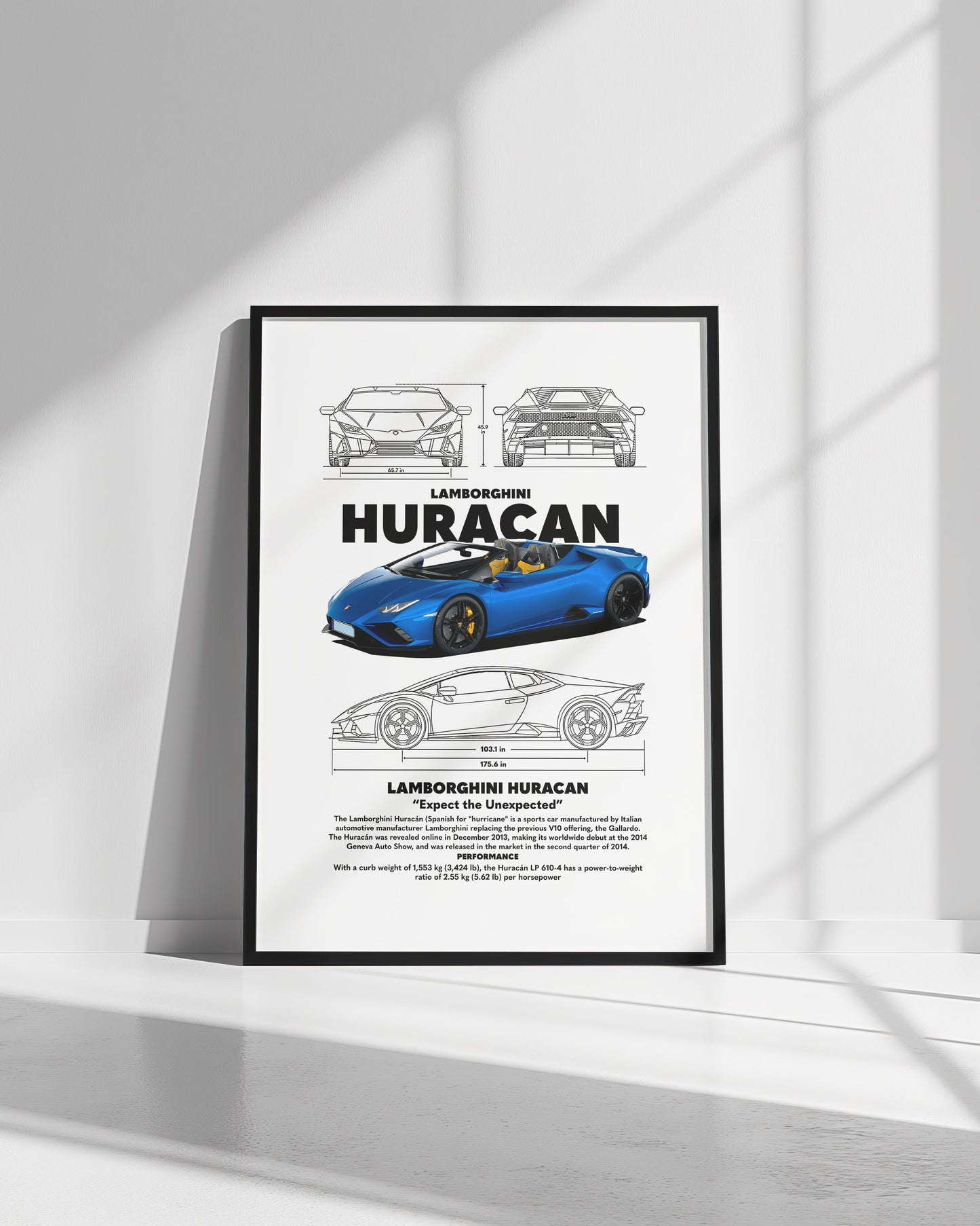 Lamborghini Huracán Poster – Wall Art - Bacon Design