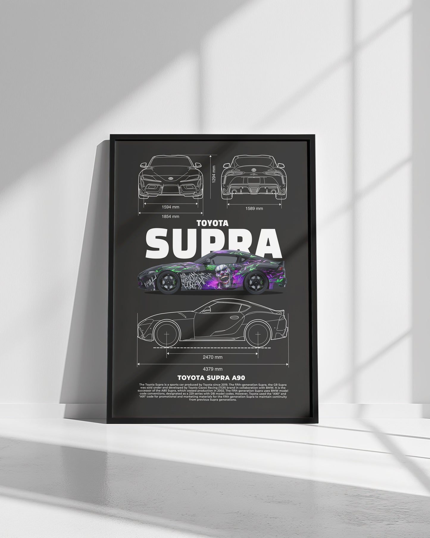 Toyota Supra A90 Poster – Car Wall Art - Bacon Design