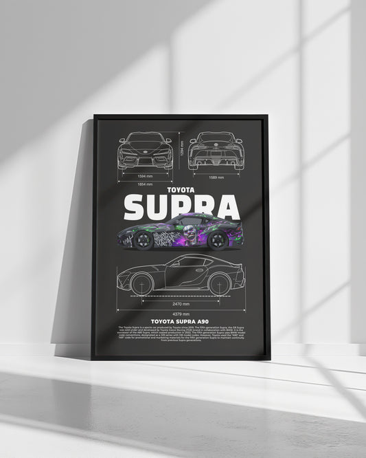 Toyota Supra A90 Poster – Car Wall Art - Bacon Design