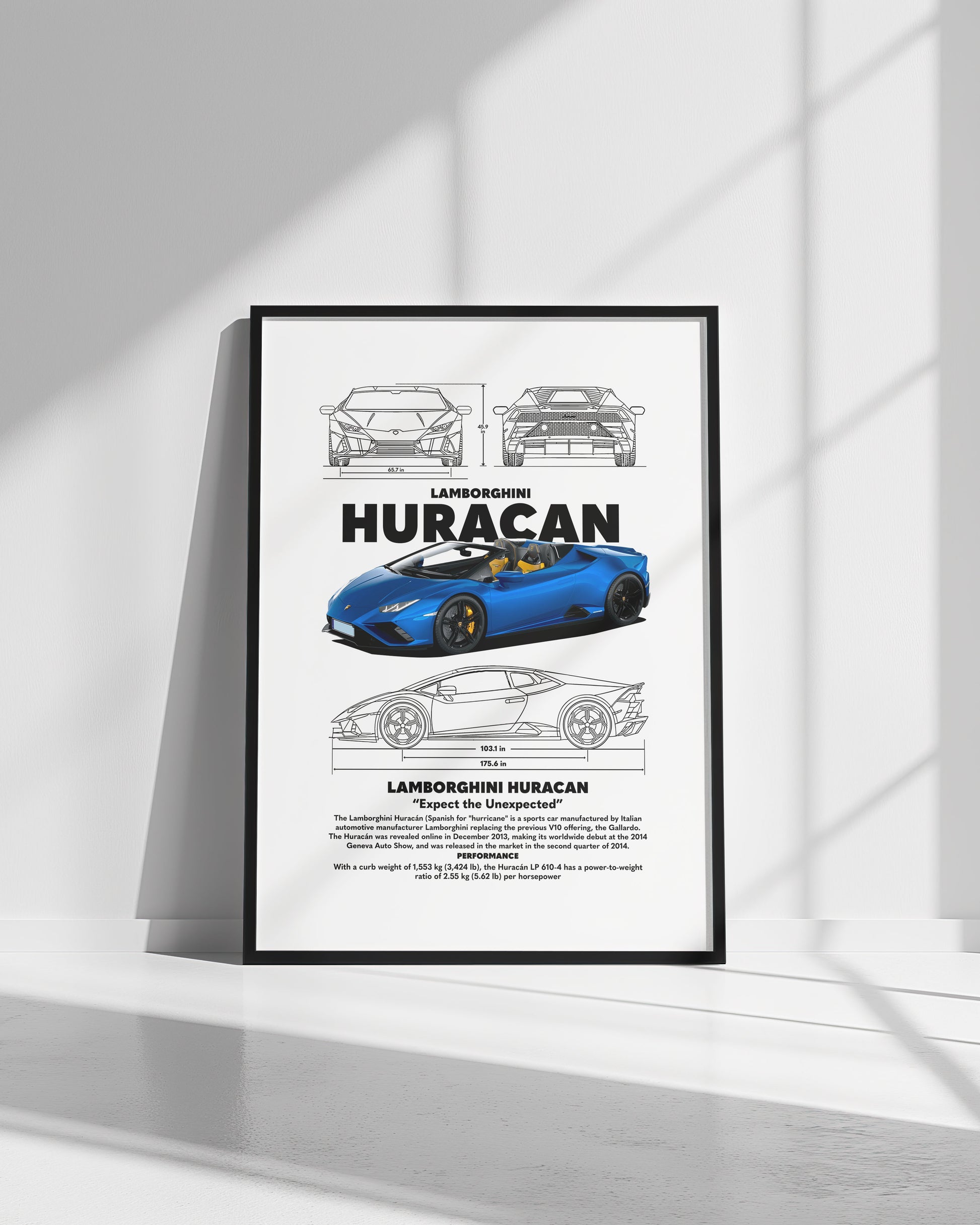 Lamborghini Huracán Poster – Wall Art - Bacon Design